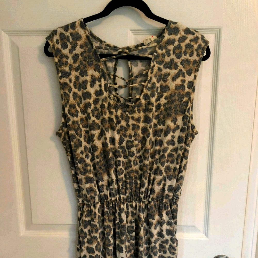 Animal print romper